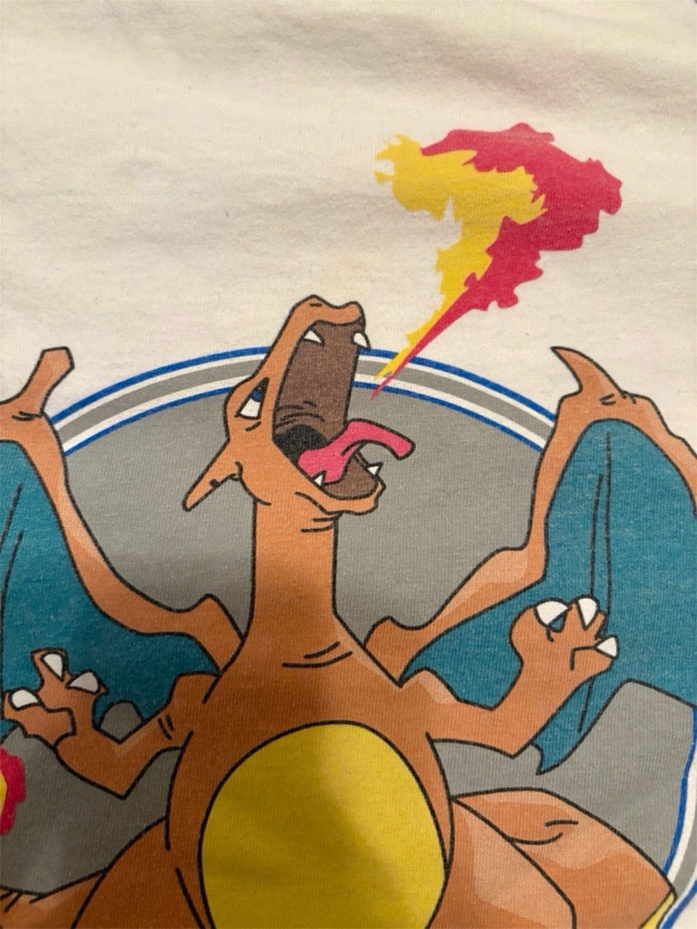 Rare 1999 Nintendo Pokemon Charizard Special Edition Baseball Tee Adult S/M - Picture 5 of 8